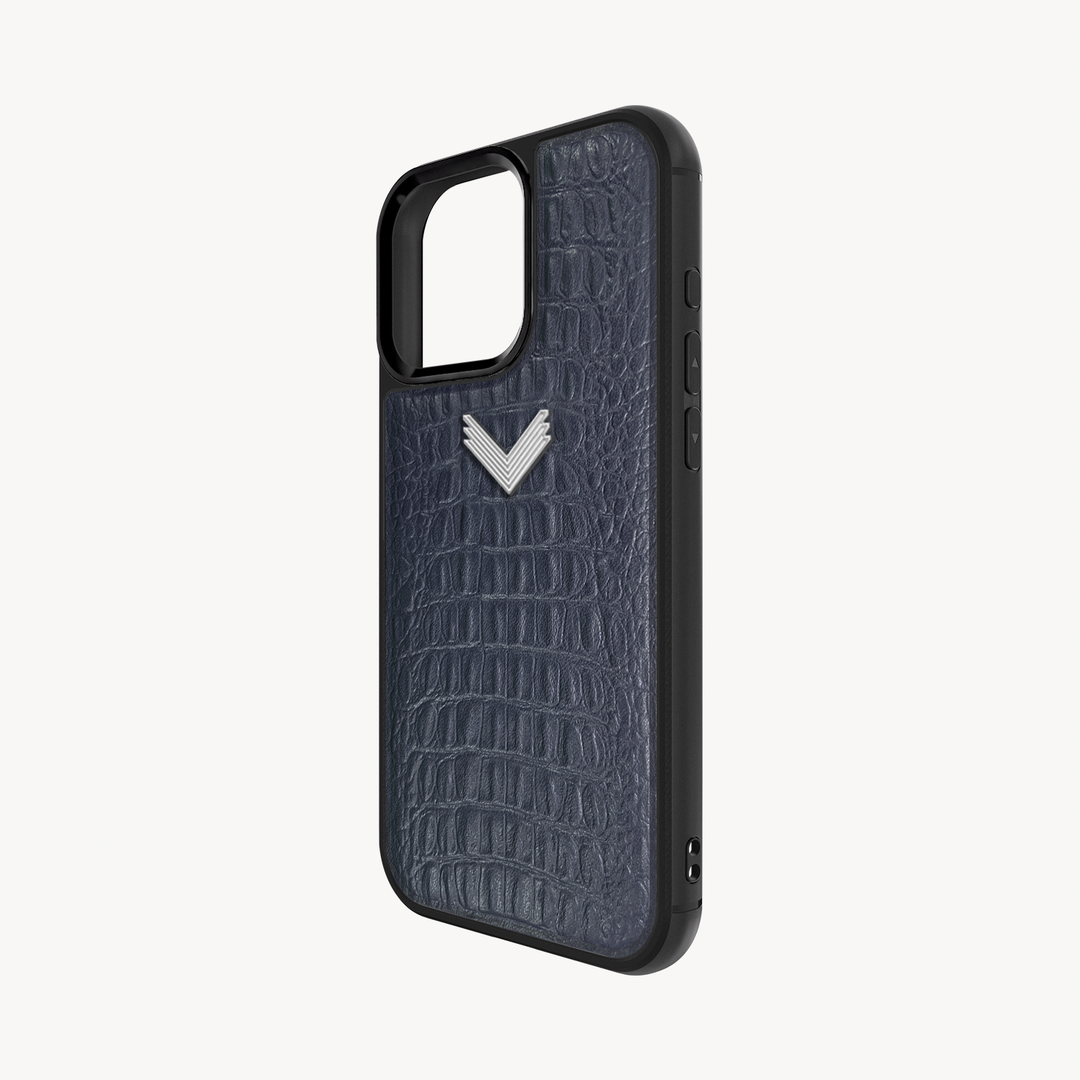 Husa Telefon iPhone 15 Pro, Piele Vitel, Textura Aligator