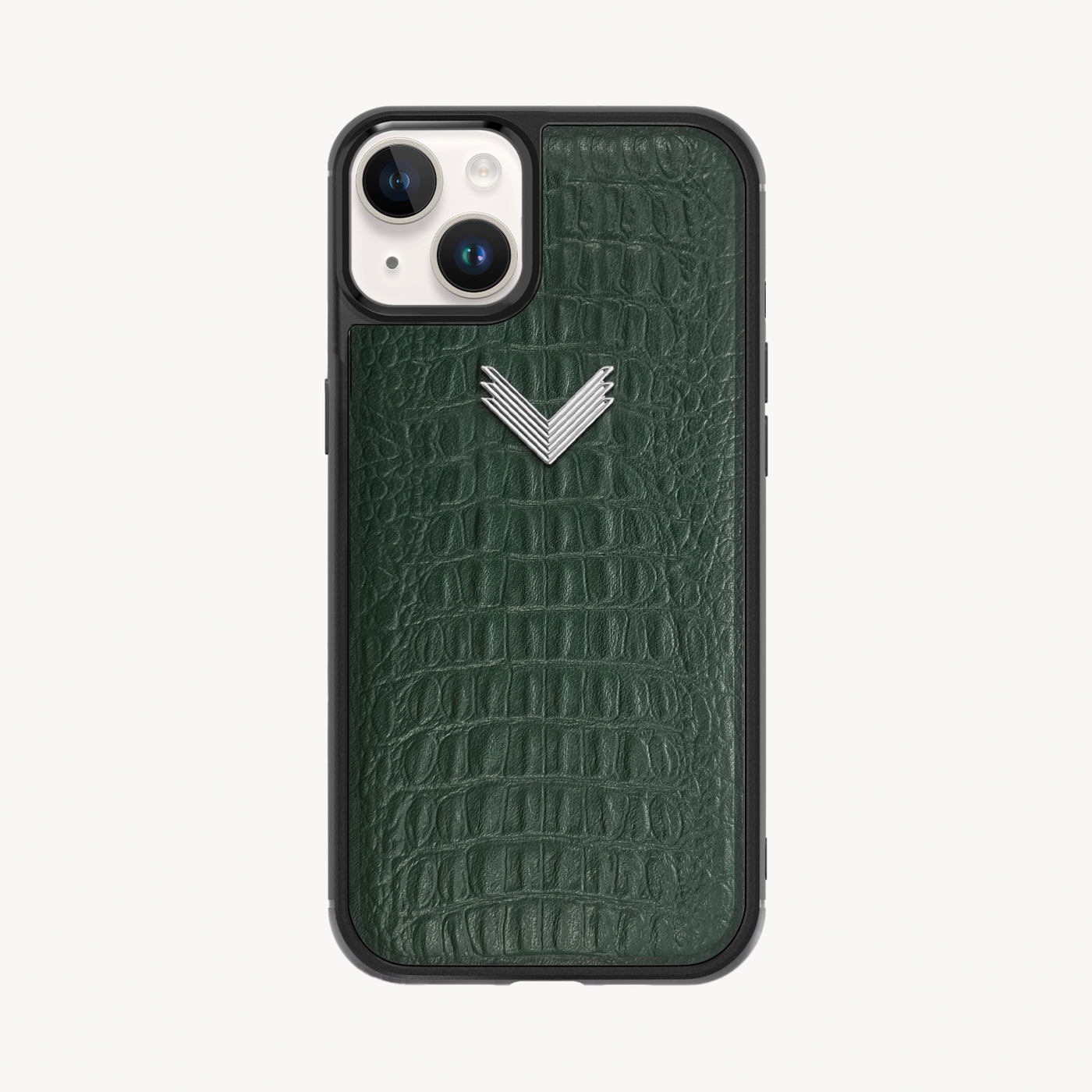 Husa Telefon iPhone 15, Piele Vitel, Textura Aligator