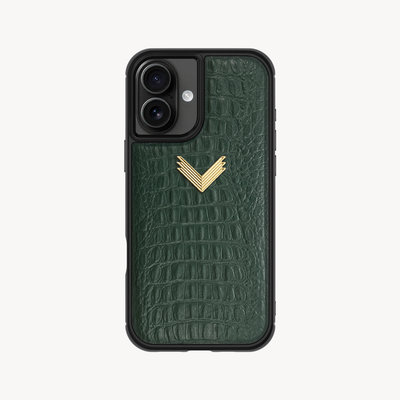 Husa Telefon iPhone 16 Plus, Piele Vitel, Textura Aligator