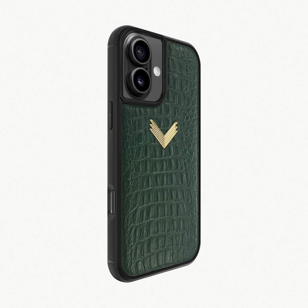 Husa Telefon iPhone 16 Plus, Piele Vitel, Textura Aligator