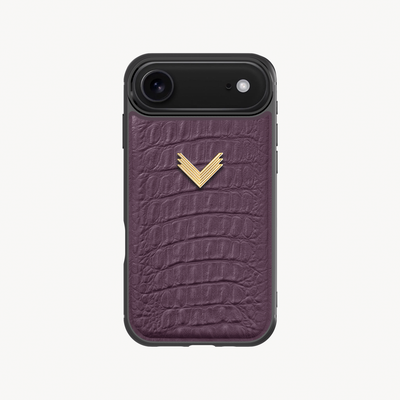Husa Telefon iPhone 17 Air, Piele Vitel, Textura Aligator