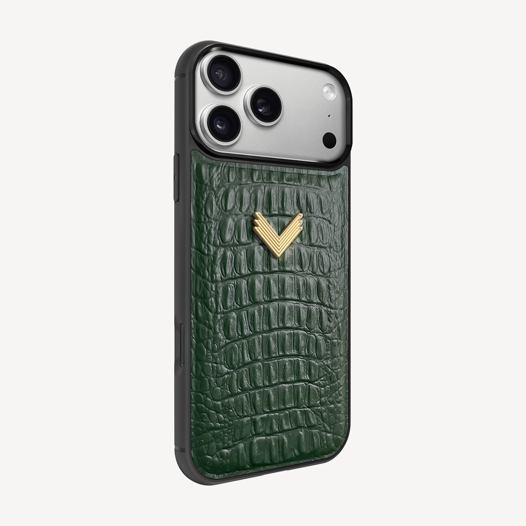 Husa Telefon iPhone 17 Pro, Piele Vitel, Textura Aligator