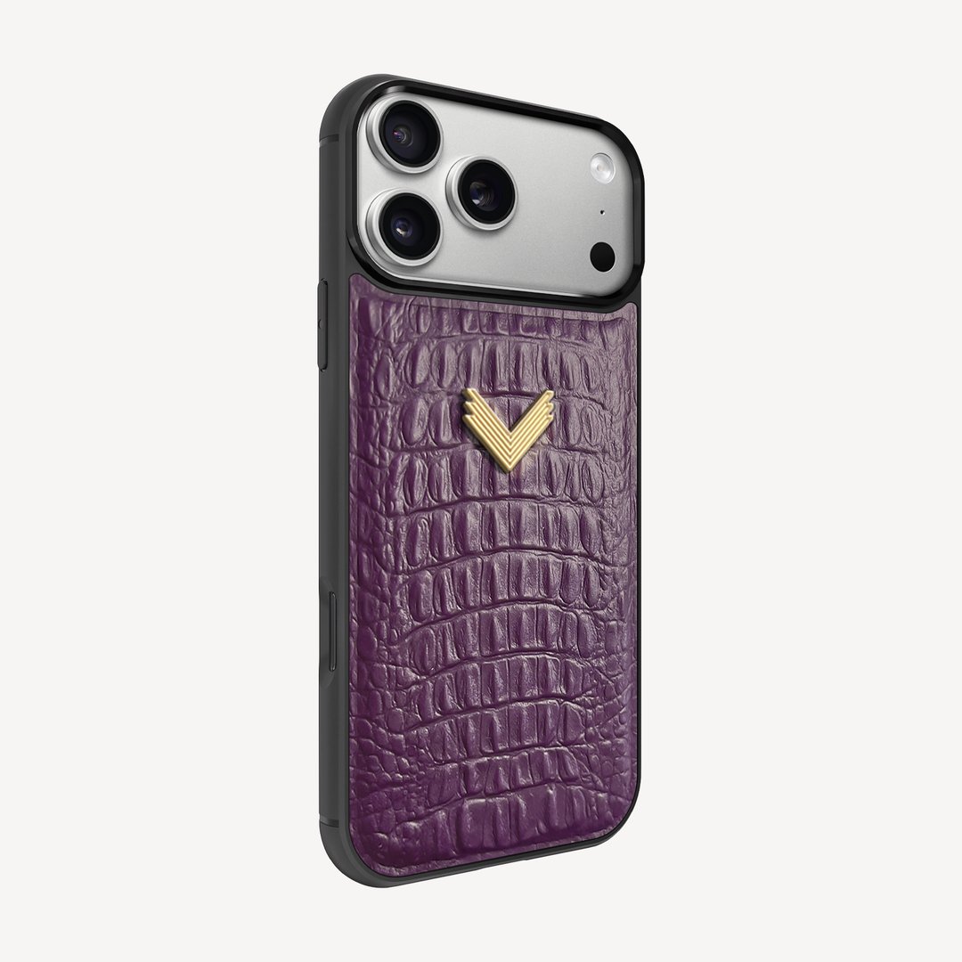 Husa Telefon iPhone 17 Pro, Piele Vitel, Textura Aligator