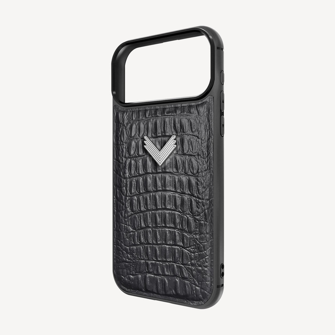 Husa Telefon iPhone 17 Pro, Piele Vitel, Textura Aligator