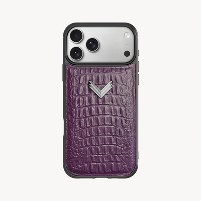 Husa Telefon iPhone 17 Pro, Piele Vitel, Textura Aligator