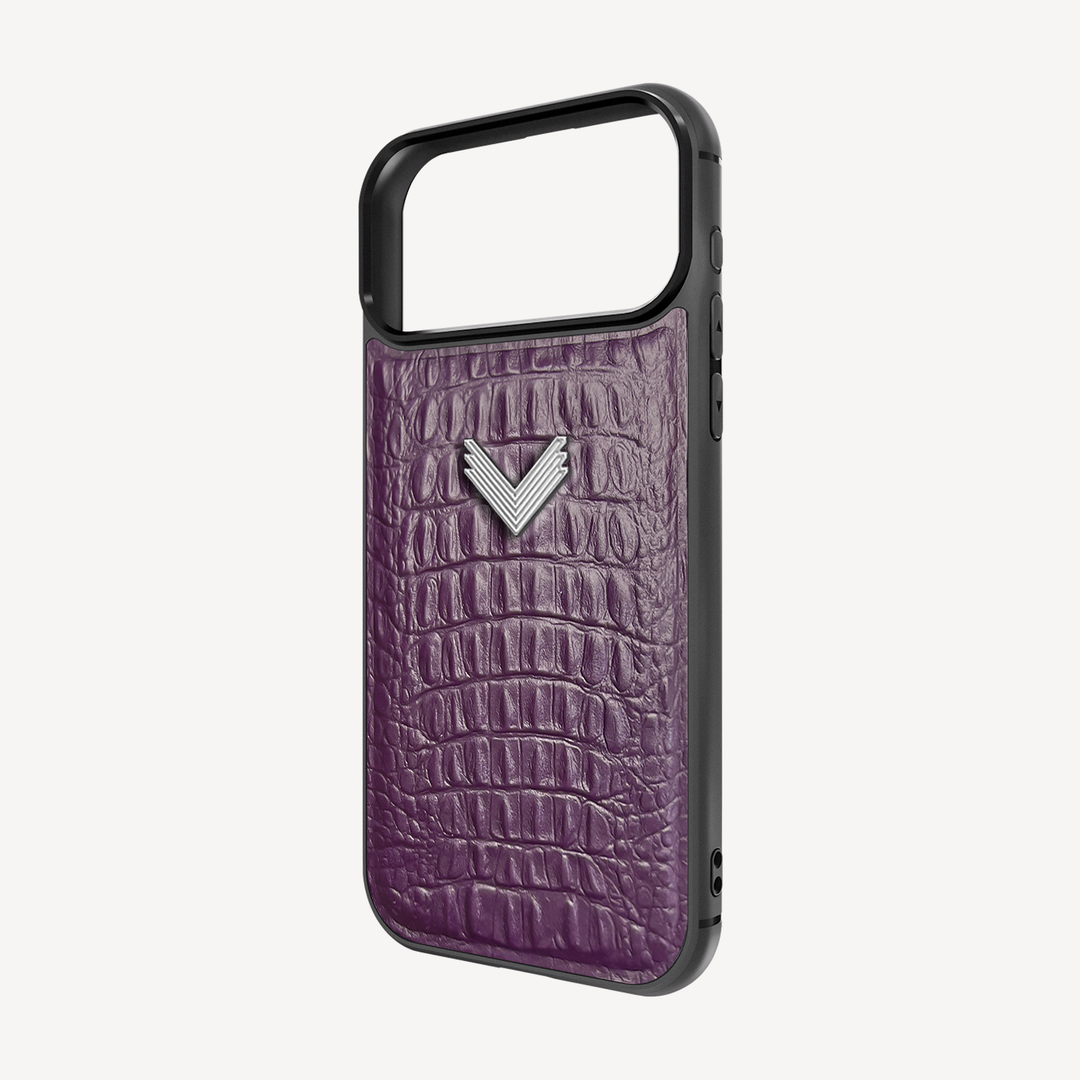 Husa Telefon iPhone 17 Pro, Piele Vitel, Textura Aligator