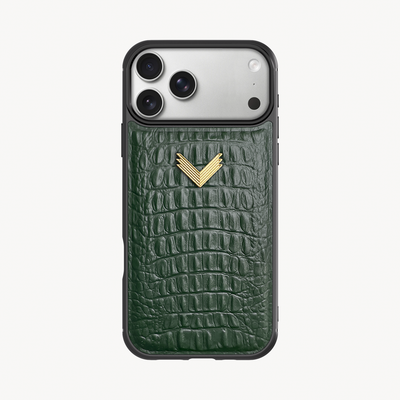 Husa Telefon iPhone 17 Pro Max, Piele Vitel, Textura Aligator