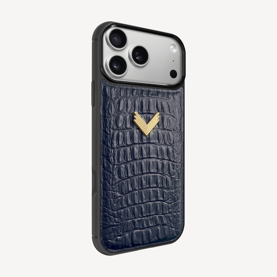 Husa Telefon iPhone 17 Pro Max, Piele Vitel, Textura Aligator