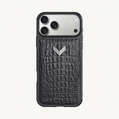 Husa Telefon iPhone 17 Pro Max, Piele Vitel, Textura Aligator