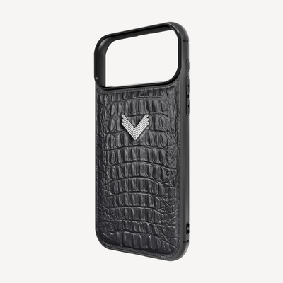 Husa Telefon iPhone 17 Pro Max, Piele Vitel, Textura Aligator