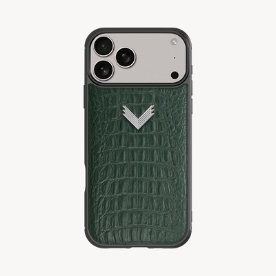 Husa Telefon iPhone 17 Pro Max, Piele Vitel, Textura Aligator