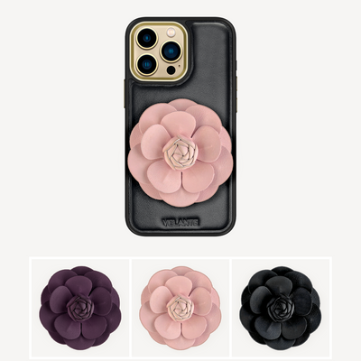Husa Telefon iPhone 14 Pro Max, Piele Vitel, Camellia