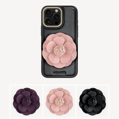 Husa Telefon iPhone 16 Pro Max, Piele Vitel, Camellia