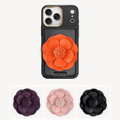 Husa Telefon iPhone 17 Pro, Piele Vitel, Camellia