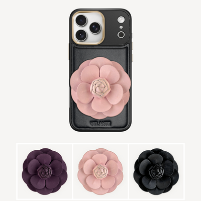 Husa Telefon iPhone 17 Pro, Piele Vitel, Camellia