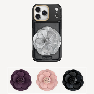 Husa Telefon iPhone 17 Pro, Piele Vitel, Camellia