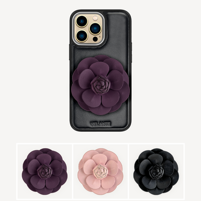 Husa Telefon iPhone 14 Pro Max, Piele Vitel, Camellia