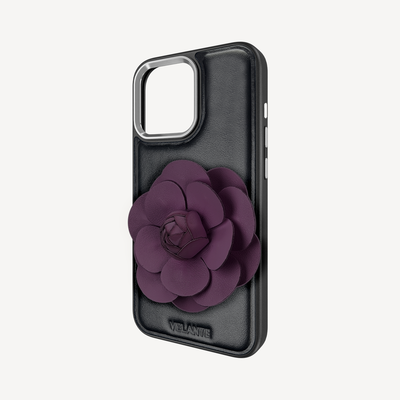 Husa Telefon iPhone 14 Pro Max, Piele Vitel, Camellia