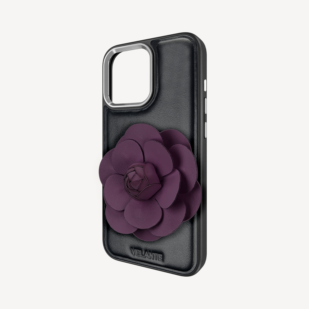Husa Telefon iPhone 14 Pro, Piele Vitel, Camellia
