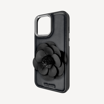 Husa Telefon iPhone 16 Pro Max, Piele Vitel, Camellia