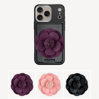 Husa Telefon iPhone 17 Pro Max, Piele Vitel, Camellia