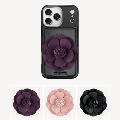 Husa Telefon iPhone 17 Pro, Piele Vitel, Camellia
