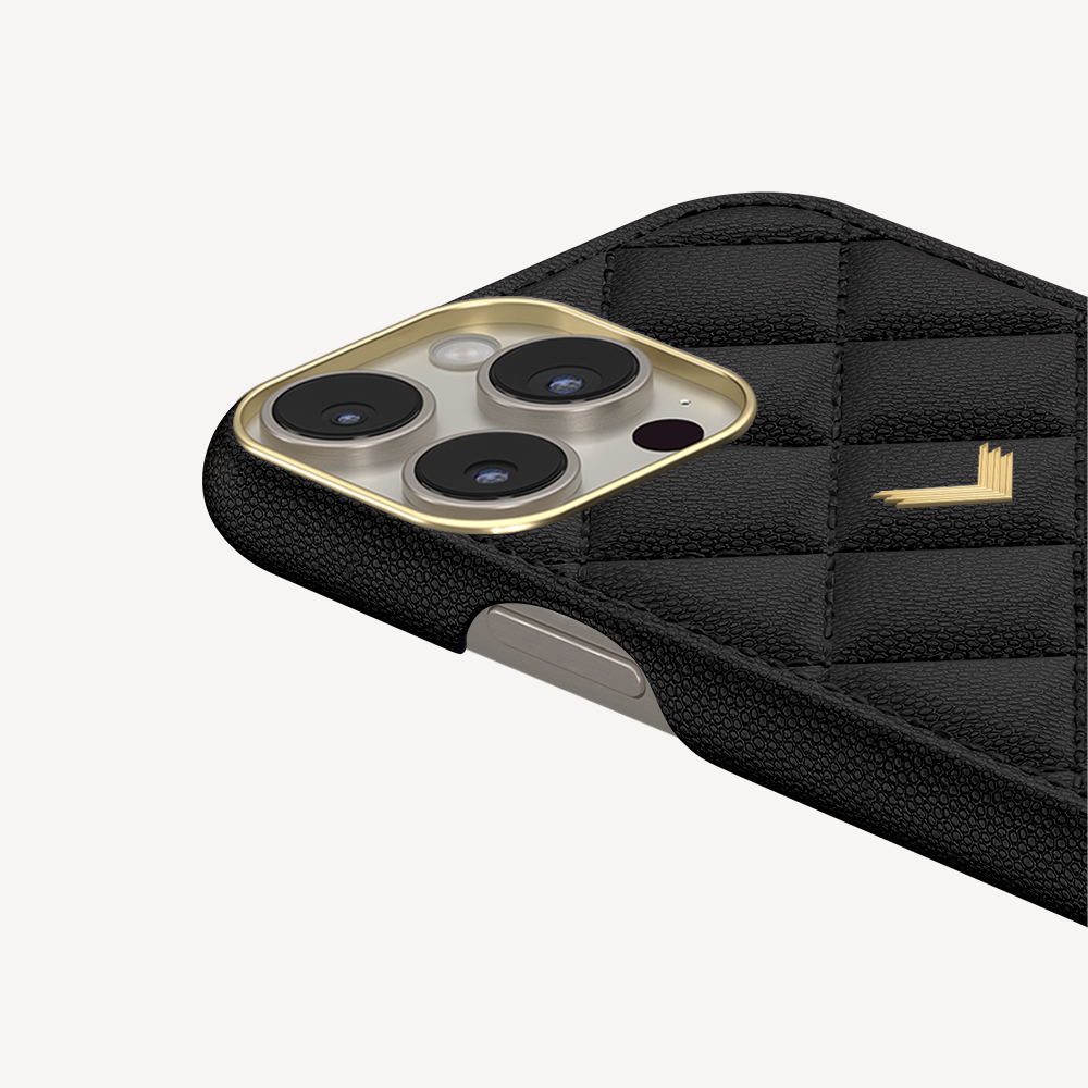 Husa Telefon iPhone 15 Pro Max, Piele Vitel, Textura Caviar