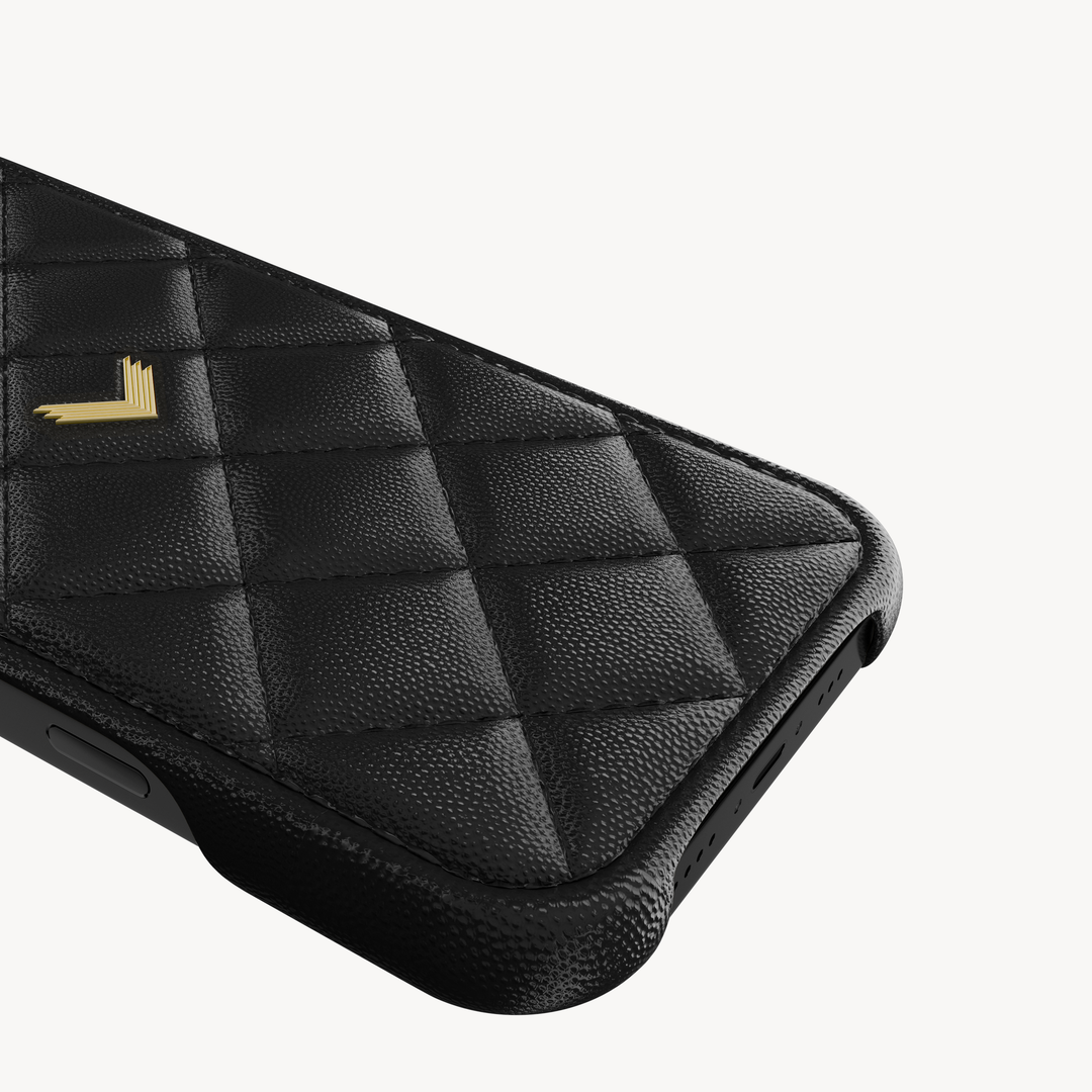Husa Telefon iPhone 16 Pro, Piele Vitel, Textura Caviar