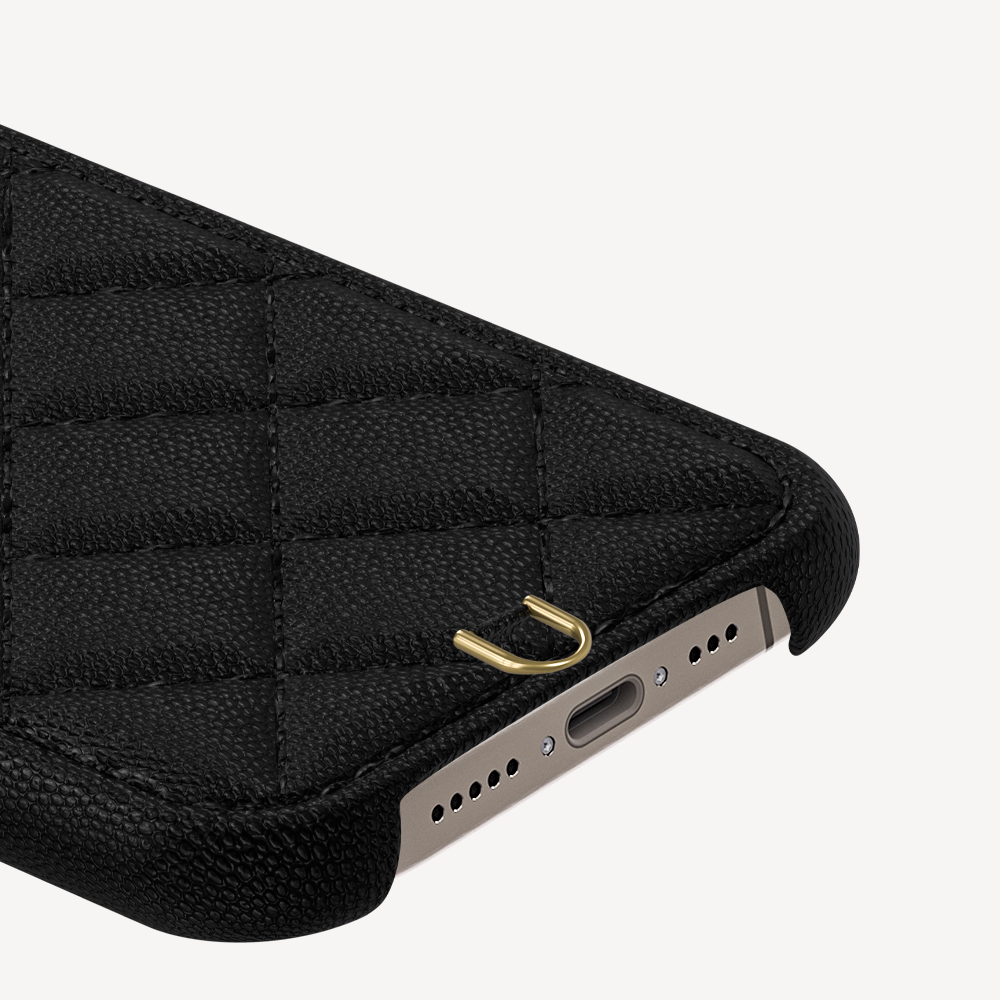 Husa Telefon iPhone 15 Pro, Piele Vitel, Textura Caviar