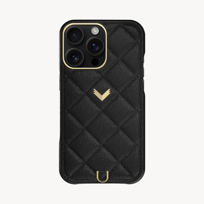 Husa Telefon iPhone 16 Pro, Piele Vitel, Textura Caviar