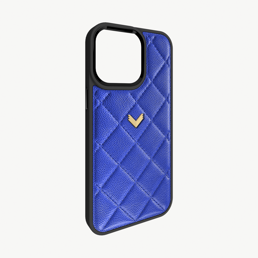 Husa Telefon iPhone 15 Pro, Piele Vitel, Textura Caviar