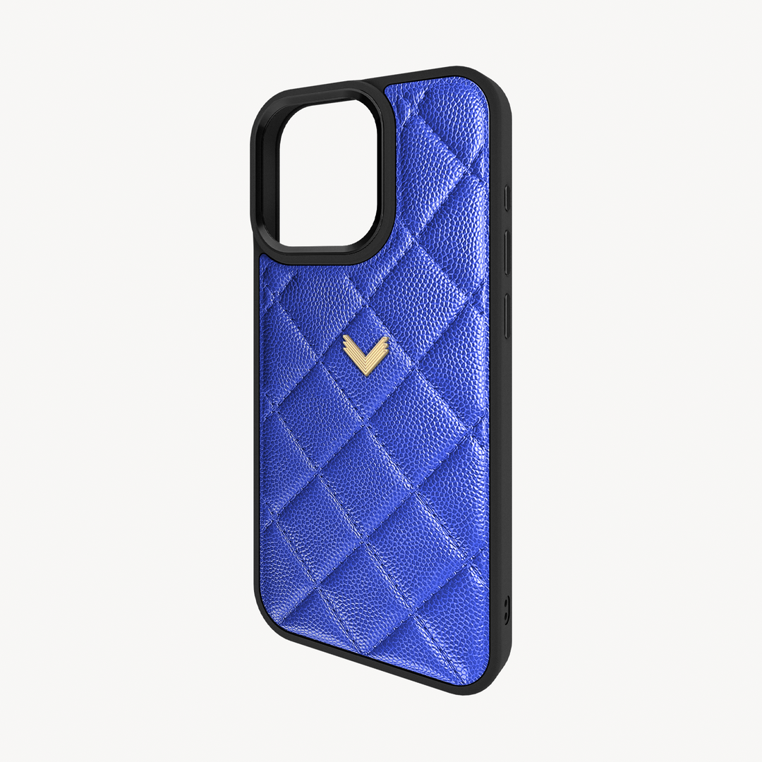 Husa Telefon iPhone 15 Pro, Piele Vitel, Textura Caviar