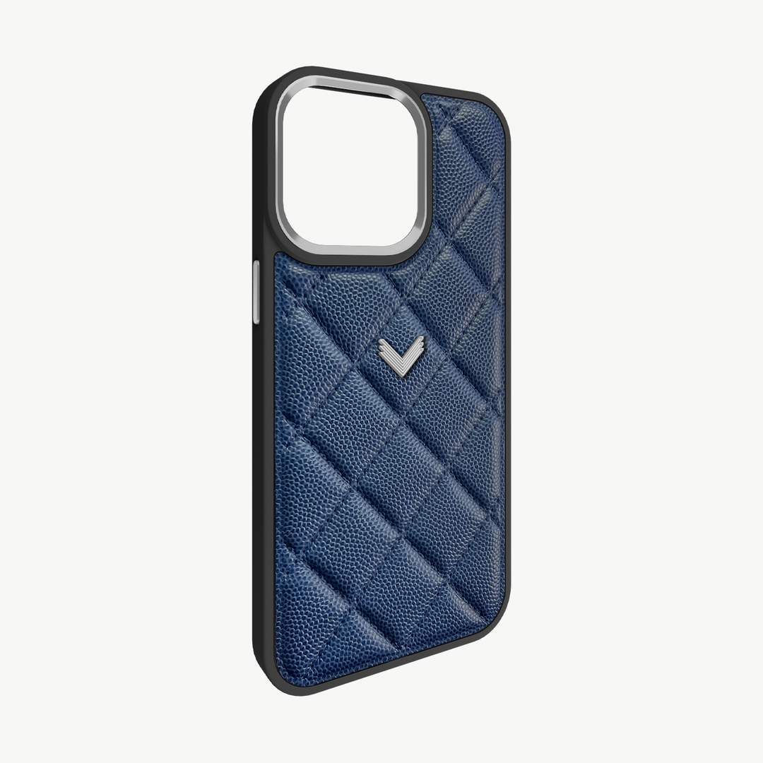 Husa Telefon iPhone 15 Pro Max, Piele Vitel, Textura Caviar