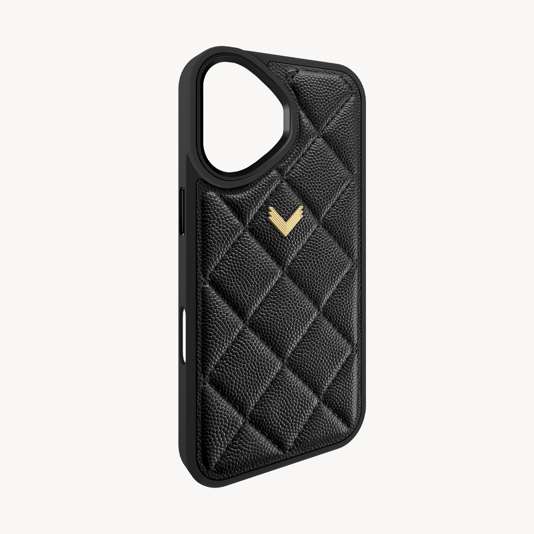 Husa Telefon iPhone 16 Plus, Piele Vitel, Textura Caviar