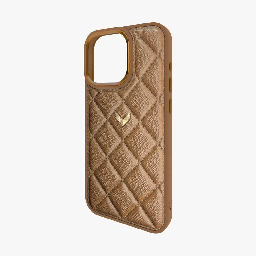 Husa Telefon iPhone 16 Pro, Piele Vitel, Textura Caviar