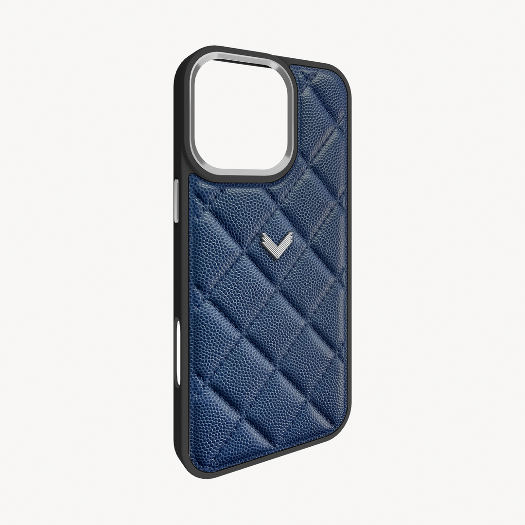 Husa Telefon iPhone 16 Pro, Piele Vitel, Textura Caviar