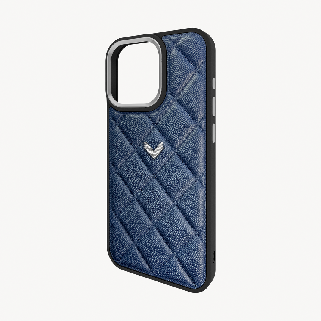 Husa Telefon iPhone 16 Pro Max, Piele Vitel, Textura Caviar