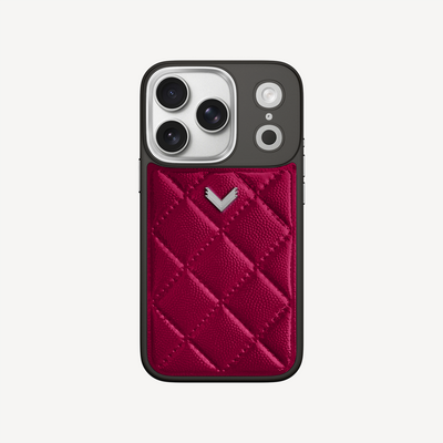Husa Telefon iPhone 18 Pro, Piele Vitel, Textura Caviar