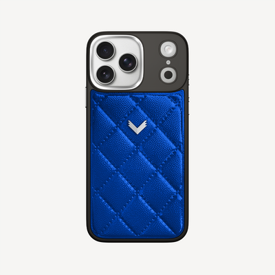 Husa Telefon iPhone 18 Pro Max, Piele Vitel, Textura Caviar