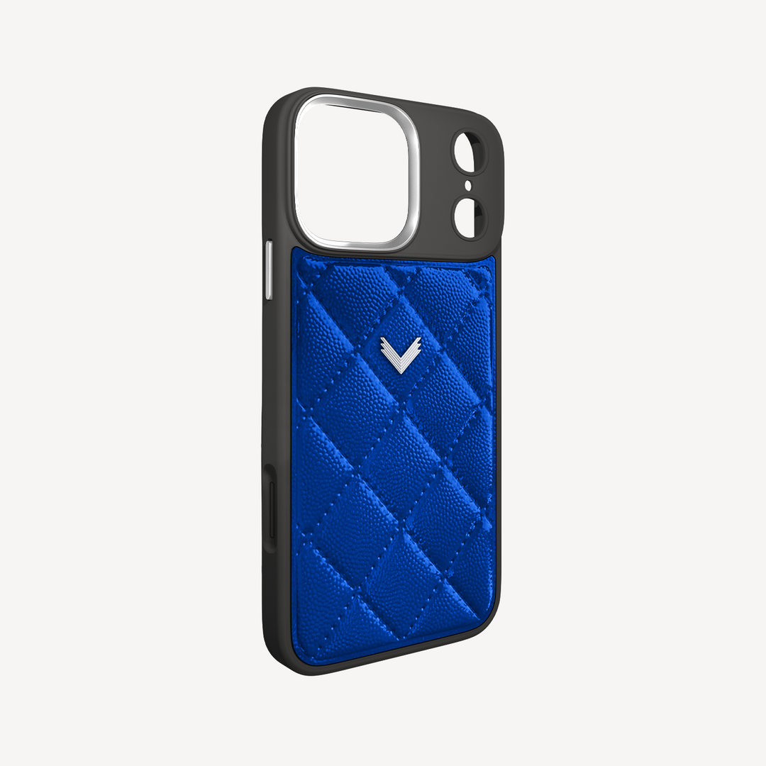 Husa Telefon iPhone 18 Pro Max, Piele Vitel, Textura Caviar