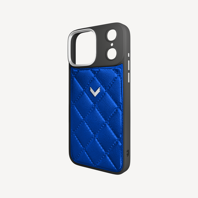 Husa Telefon iPhone 18 Pro, Piele Vitel, Textura Caviar