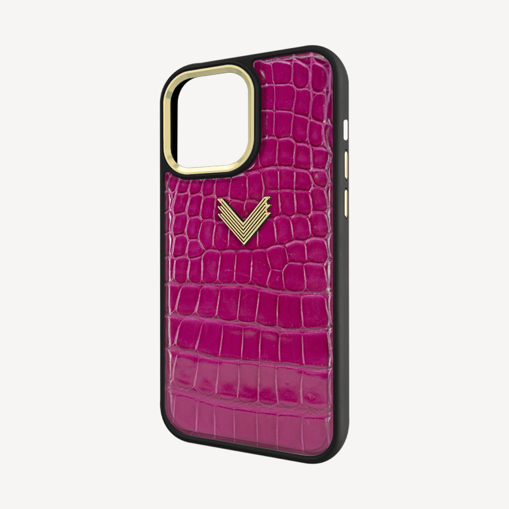 Husa Telefon iPhone 14 Pro, Piele Crocodil, VLogo Antique