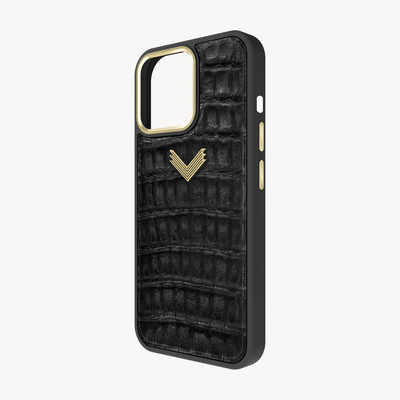 Husa Telefon iPhone 14 Pro, Piele Crocodil, VLogo Antique