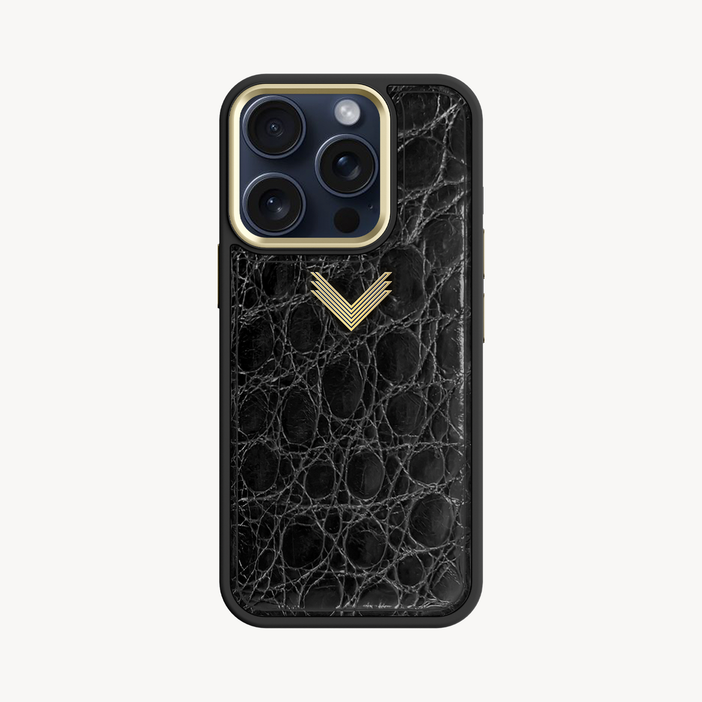 Husa Telefon iPhone 15 Pro, Piele Crocodil, VLogo Antique