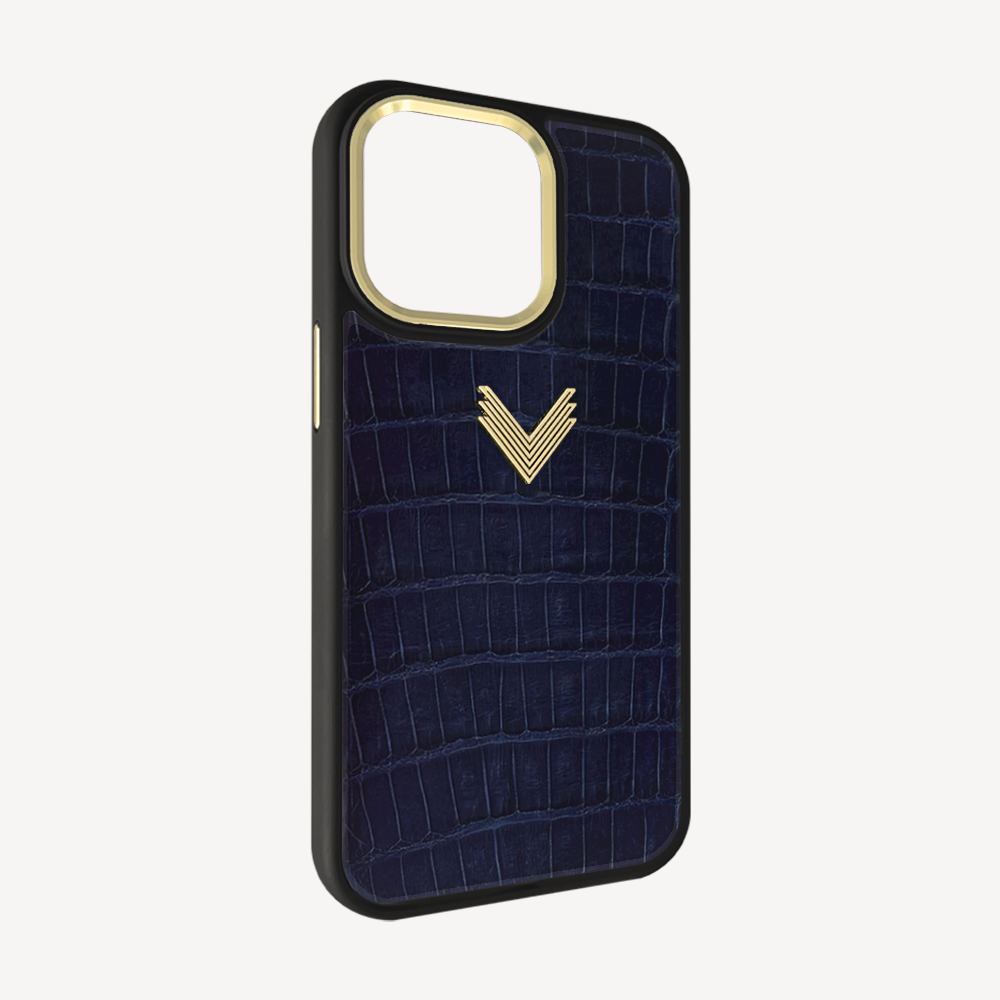 Husa Telefon iPhone 15 Pro Max, Piele Crocodil, VLogo Antique