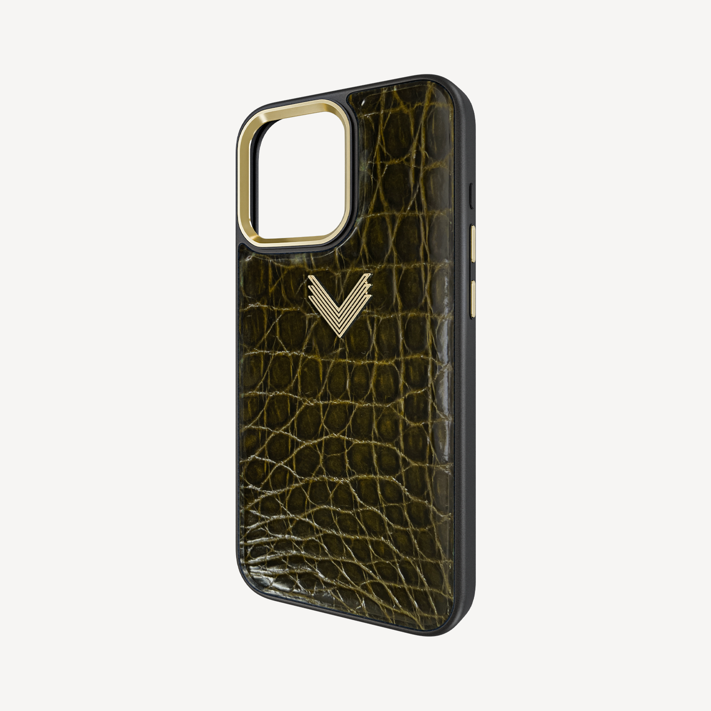 Husa Telefon iPhone 15 Pro Max, Piele Crocodil, VLogo Antique