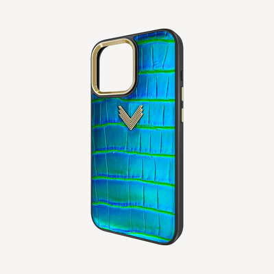 Husa Telefon iPhone 16 Pro, Piele Crocodil, VLogo Antique