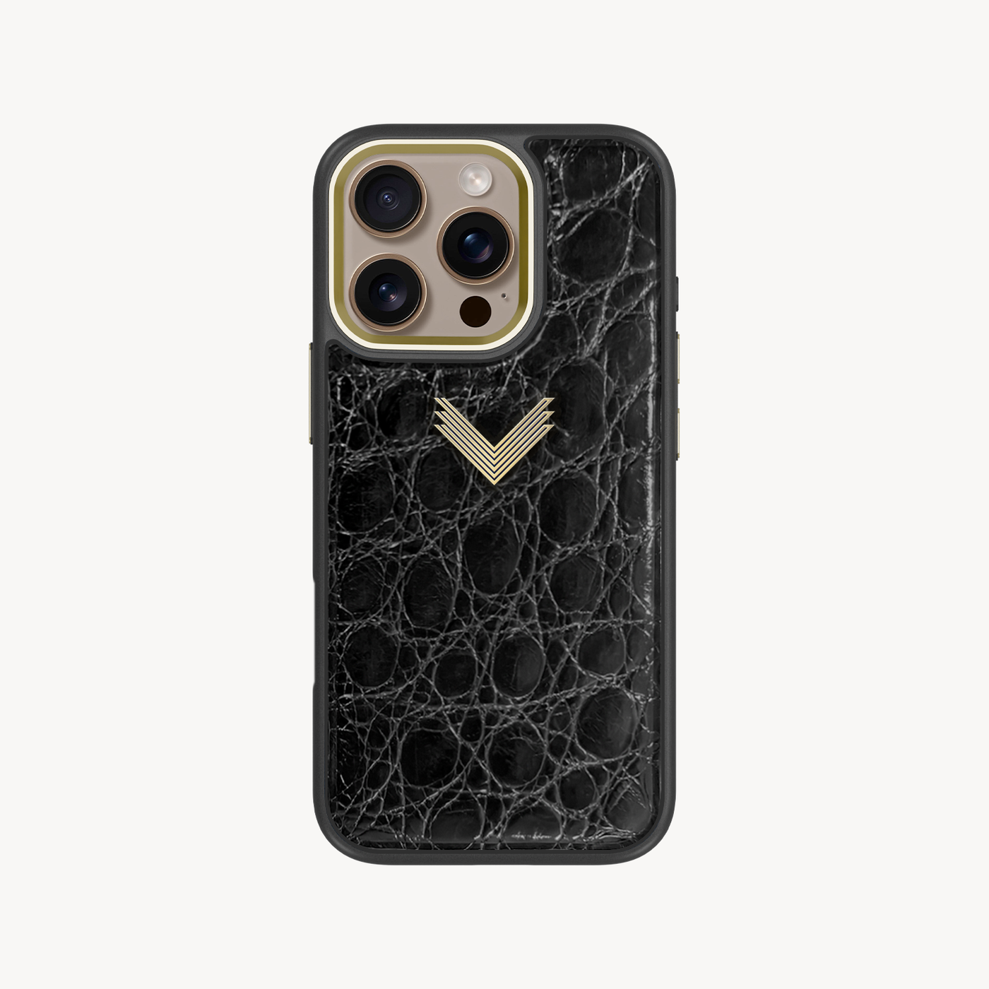 Husa Telefon iPhone 16 Pro, Piele Crocodil, VLogo Antique