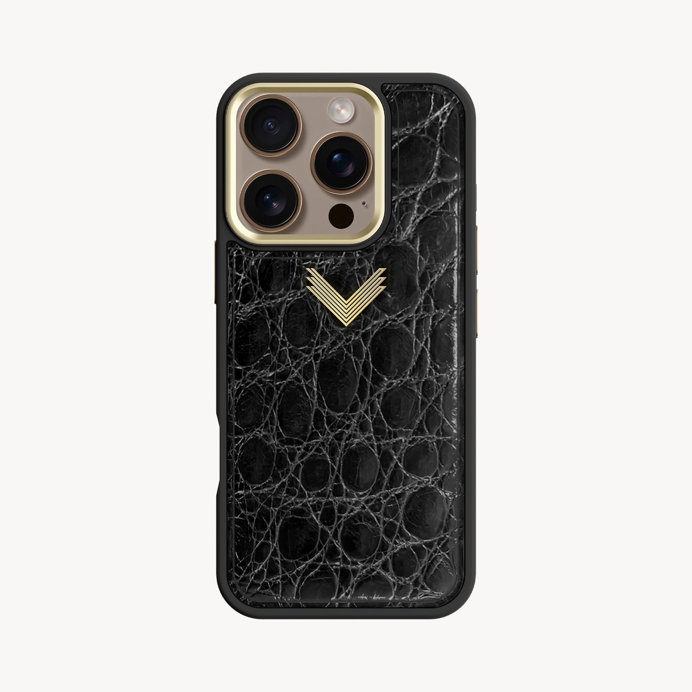 Husa Telefon iPhone 16 Pro, Piele Crocodil, VLogo Antique