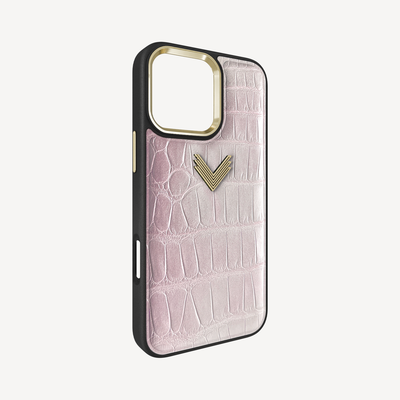 Husa Telefon iPhone 16 Pro Max, Piele Crocodil, VLogo Antique